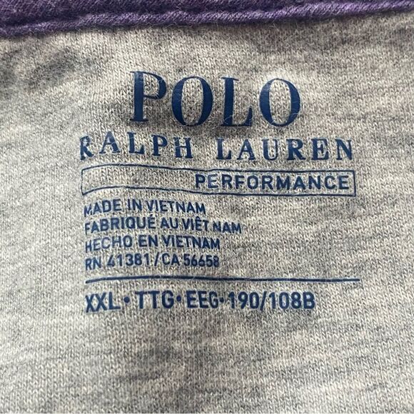 Polo Ralph Lauren Purple Performance 1/4 Zip Long Sleeve Shirt Size XXL - Picture 3 of 11